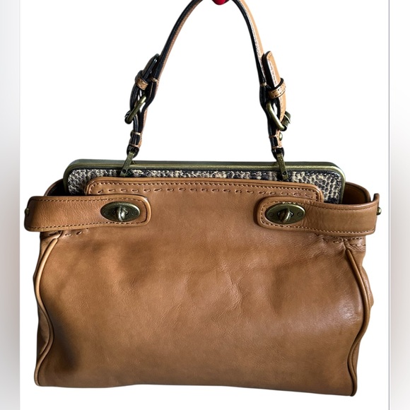 Talbots Handbags - Talbots Tan Leather Shoulder Bag